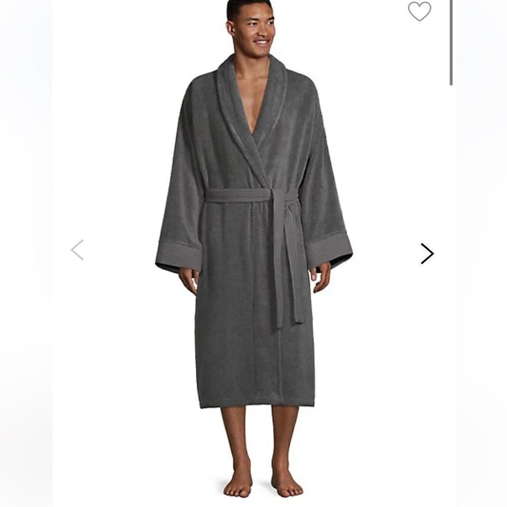 The Essential Spa Robe. Charcoal . NEW. Unisex